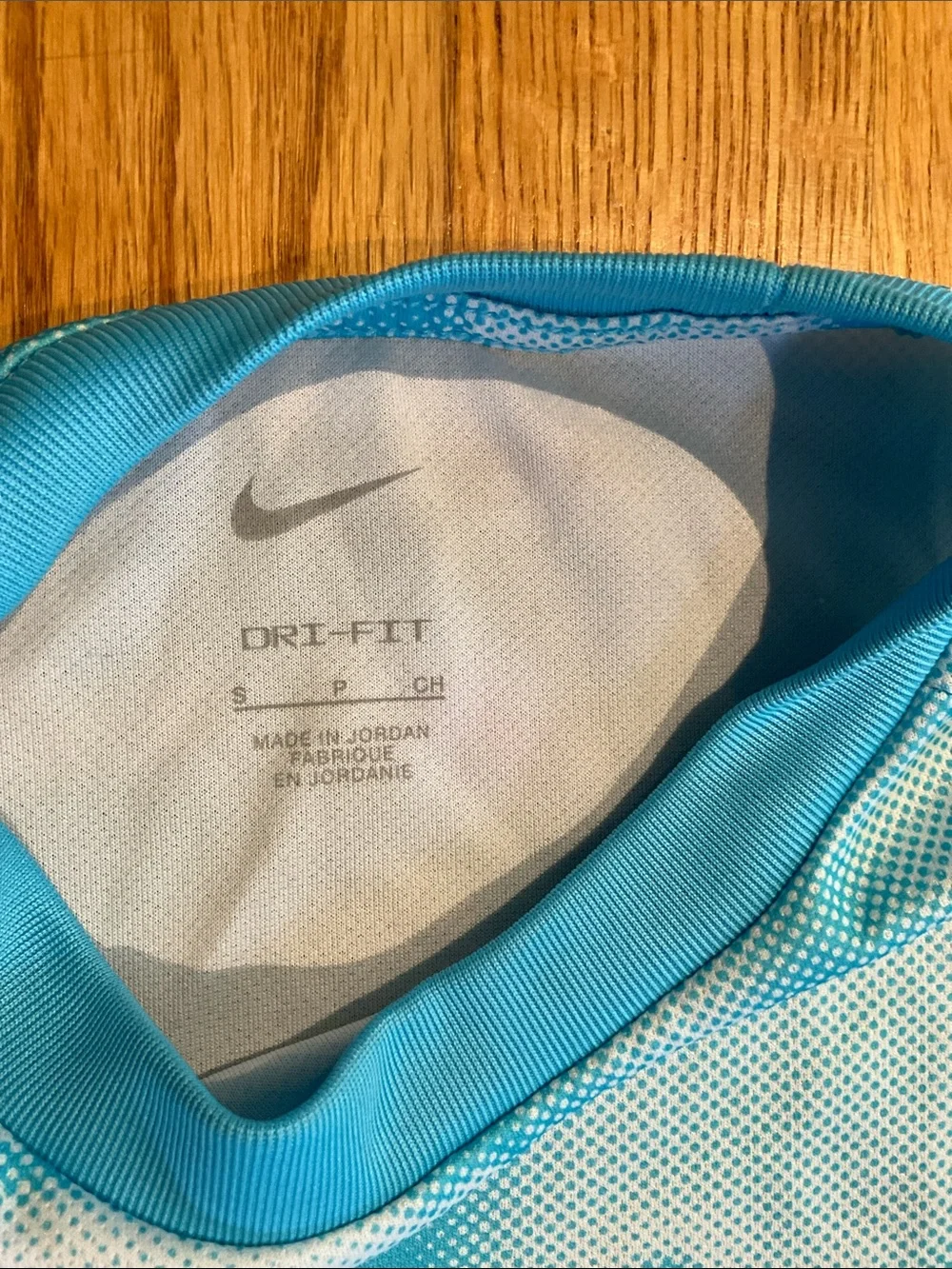 Nike Aqua Blue/White Camo Athletic Tee  Dri-Fit